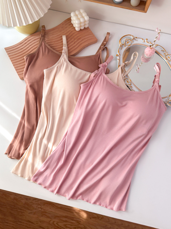 Trudnički top za dojenje bez šavova s umetkom za dojke – modalna tkanina, sling stil