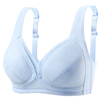 Dojiljni grudnjak s prednjim zatvaranjem - glavni materijal pamuk (50-70%), bez žice, tanke oblikovane košarice, podstava od poliestera 90-95%