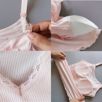 Top za dojenje za majčinstvo i postpartum, ljeto, s trakama, 3/4 rukava