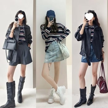 Akrylový pruhovaný sveter voľného strihu s okrúhlym výstrihom, dlhé rukávy