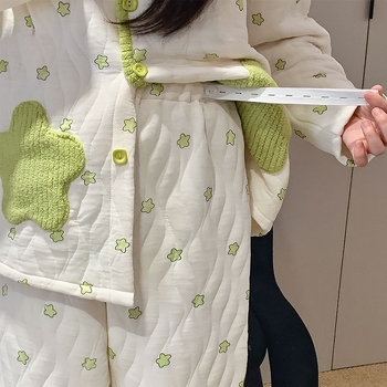 Set za trudnoću i dojenje — jesen-zima, deblja TR tkanina s umjetnim krznom, polo ovratnik, dugi rukavi, srednje duga duljina (65–80 cm)