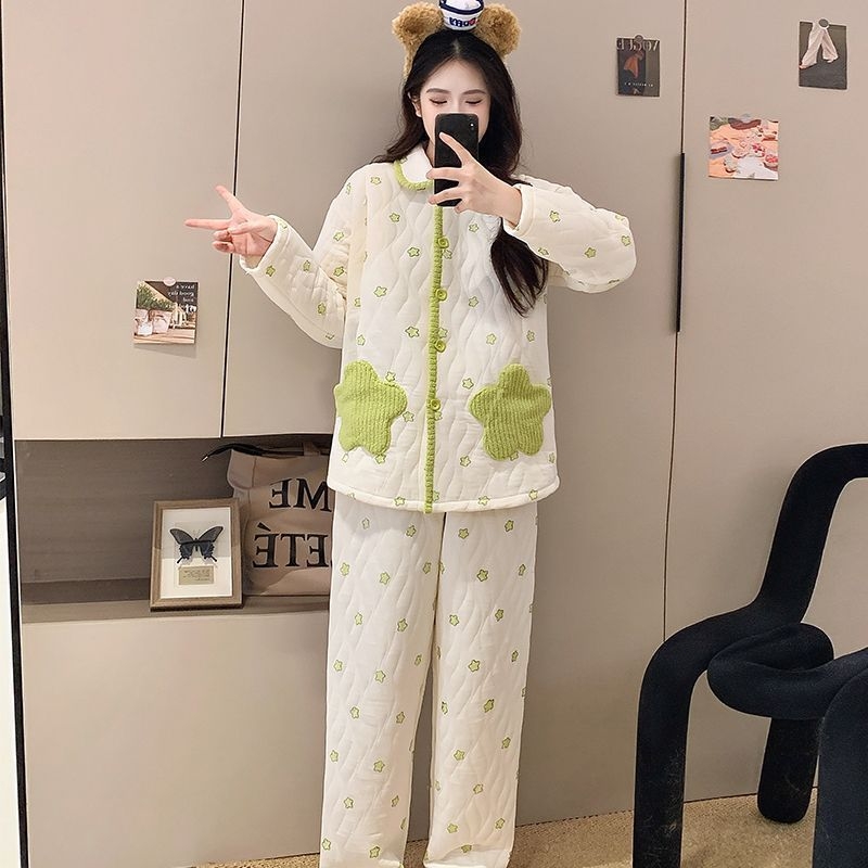 Set za trudnoću i dojenje — jesen-zima, deblja TR tkanina s umjetnim krznom, polo ovratnik, dugi rukavi, srednje duga duljina (65–80 cm)