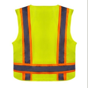 ROSUN ANSI certificirani reflektirajući prsluk s više džepova, podstavljen