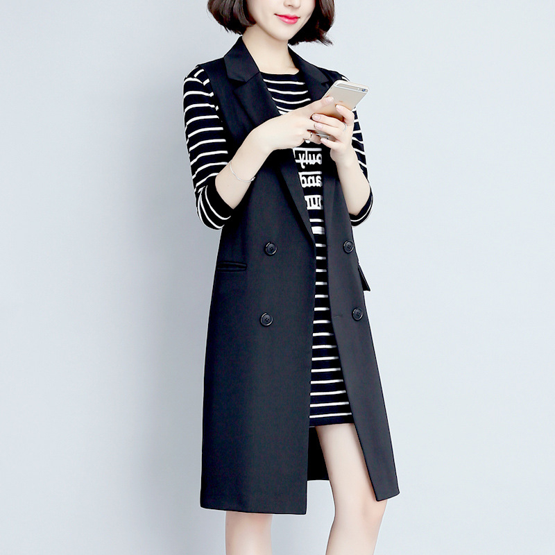 Dámsky vest v štýle cardigan, s golierom saka, jednobarevný polyester (>95%), jar 2024.