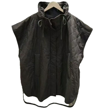 Ženski kardigan-vest, opušten stil, srednja duljina, visoki ovratnik, pamuk s kašmirskim punjenjem