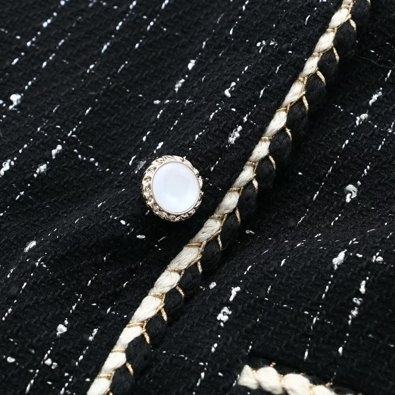 Ženski vest s V izrezom, srednja duljina, poliester, 80–90% poliester, jesen 2023, gradski stil