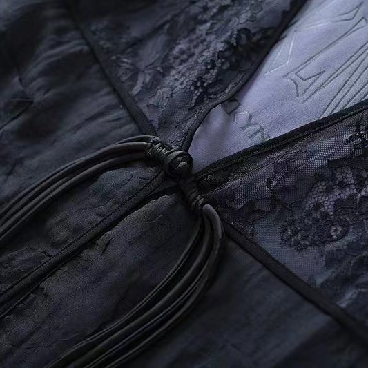 Dvojdielny set čipkovej vesty a topu, kvetinový vzor, V-výstrih, polyesterová tkanina 95%+, dĺžka 50-65 cm, retro štýl