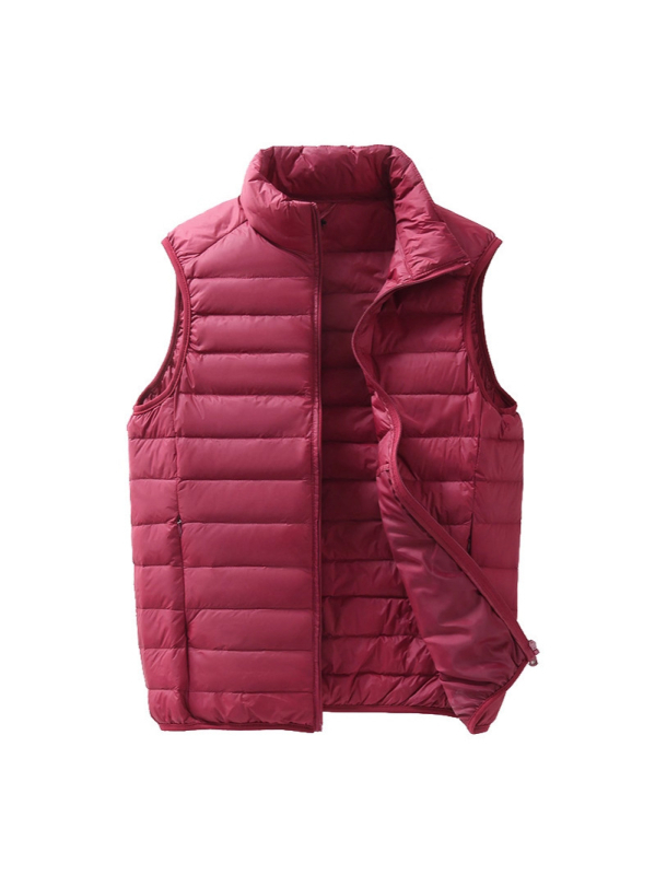 Muška pernata vest s vunenim vanjskim materijalom, punjenje od patka perja, pamuk podstava, uski kroj, jesen 2025