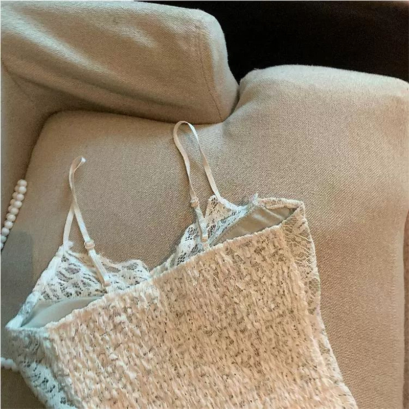 Čipkasta camisole u francuskom stilu s ugrađenim košaricama, seksi wrap dizajn, duljina do struka