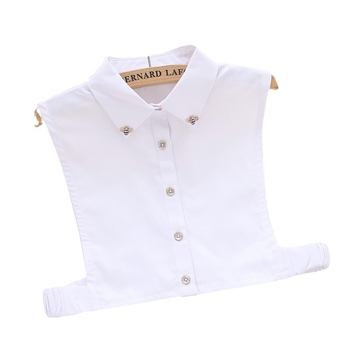 Mesterséges gallér strasszokkal, poliészter-pamut anyag, Little Bee mintázat, bélés poliészter-pamut, kabáthoz