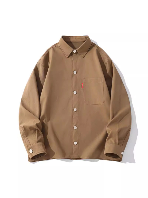 Munkaruha hosszú ujjú ing reveres gallérral, lélegző poliészter anyag, laza szabás, 2024 őszi bevezetés