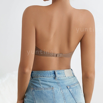 Tube-top wrap grudnjak, najlonska tkanina, puni košarica, bez naramenica, skupljanje, nevidljivi stražnji dio, proljeće 2025 izlazak