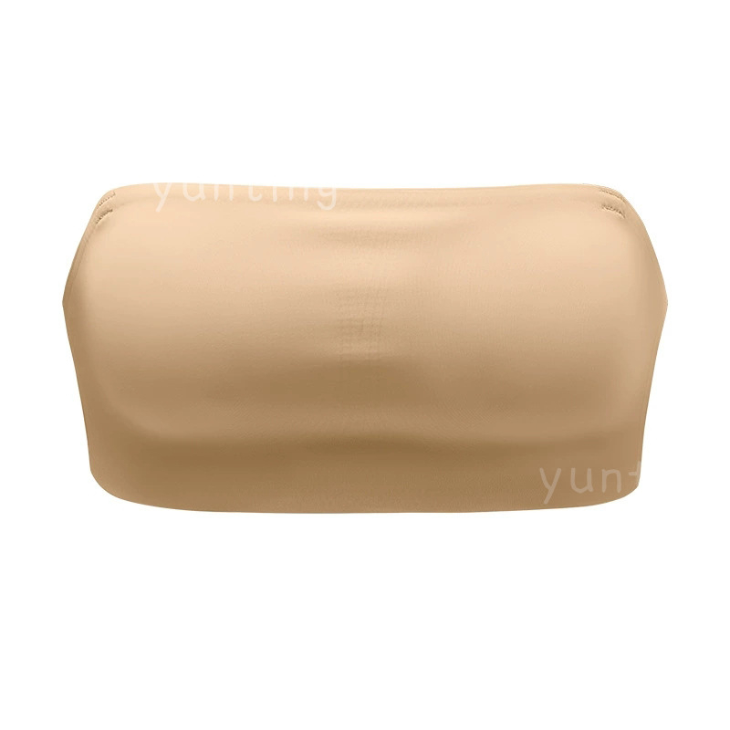 Tube-top wrap grudnjak, najlonska tkanina, puni košarica, bez naramenica, skupljanje, nevidljivi stražnji dio, proljeće 2025 izlazak