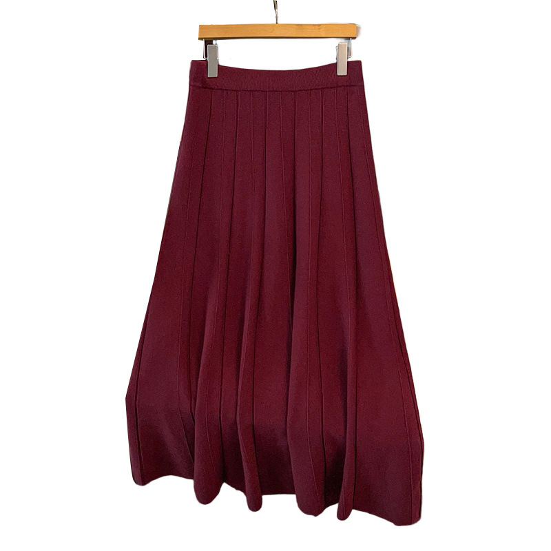 Suknja A-linije, srednje duljine, mikroelastična, viskozna 95%+, Zima 2025