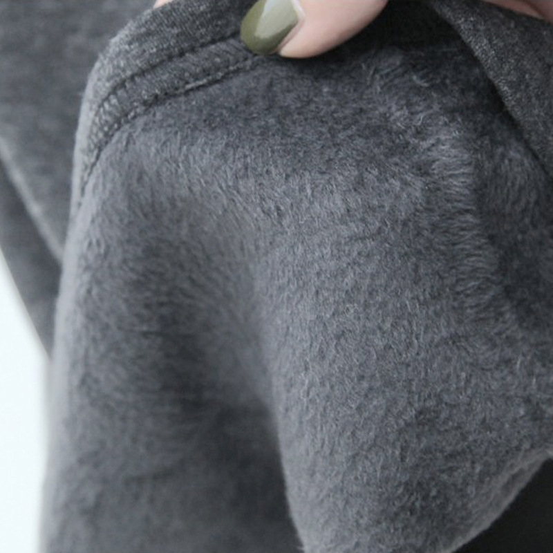 Zimná velúrová sukňa so rozparkom, jednofarebná, korejský štýl, dámska