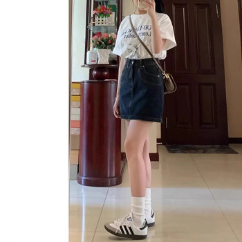 Traper suknja A-linije, kratka, jednobojna, pamuk 50–70%