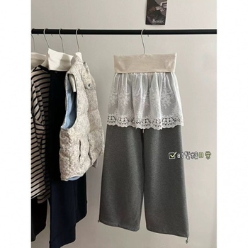 Sukňa s vysokým pásom, štíhla silueta, žakardová výšivka s čipkou, polyester, rastlinný vzor