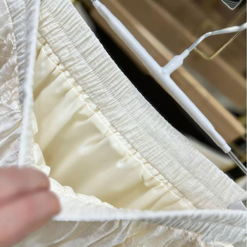 Fustă în formă A, lungime medie, dantelă cu broderie, material poliester, microelastic