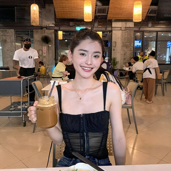 Dámska camisole vo francúzskom štýle, sexy top bez rukávov, polyester, leto 2025