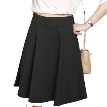 Suknja s rubom lišća lotosa, uvijeni pleteni materijal, poliester, proljeće 2025