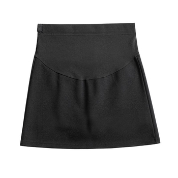 Trudnična vunena midi suknja, visoki pojas, jednobojna, 50-70% poliester