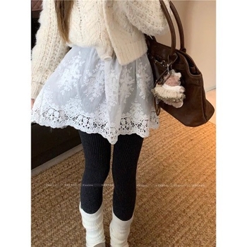 Φούστα Α γραμμής με στρωματοποιημένο σχέδιο που καλύπτει τους γοφούς - Πολυεστέρας με Σπαντέξ, χωρίς σιδέρωμα, μικροελαστική