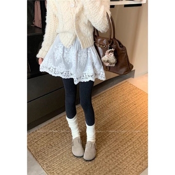 Φούστα Α γραμμής με στρωματοποιημένο σχέδιο που καλύπτει τους γοφούς - Πολυεστέρας με Σπαντέξ, χωρίς σιδέρωμα, μικροελαστική