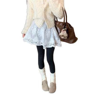 Φούστα Α γραμμής με στρωματοποιημένο σχέδιο που καλύπτει τους γοφούς - Πολυεστέρας με Σπαντέξ, χωρίς σιδέρωμα, μικροελαστική