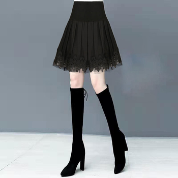 Plisirana kratka suknja visokog struka, mrežasta poliester tkanina, A-linijski kroj