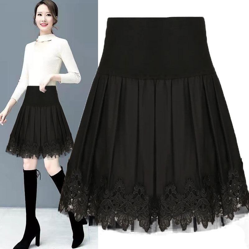 Plisirana kratka suknja visokog struka, mrežasta poliester tkanina, A-linijski kroj