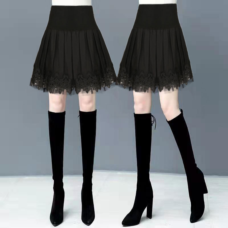 Plisirana kratka suknja visokog struka, mrežasta poliester tkanina, A-linijski kroj