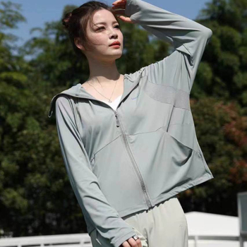 Női UV-védő kabát nyárra – könnyű, légáteresztő anyag, akril szál 95% feletti, 3/4-ujjú, motoros stílus