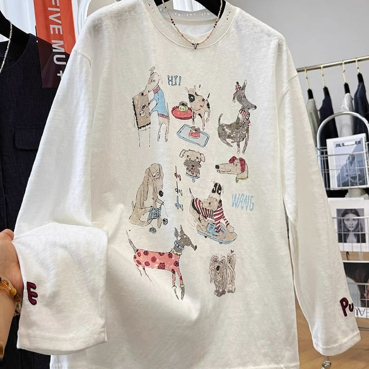 Női UV-védelmet nyújtó hosszú ujjú felső, laza szabás, geometriai mintázat (UPF30+, közepes hossz 65–80 cm)