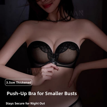 Priekinė užsegimas, be pečių diržų, vamzdelio tipo viršelis, 1/2 puodelio, nailonas, nėriniai, nugara be