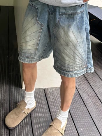 Unisex traperice kratke hlače - vintage oprane, izlizane, ravnog kroja, duljina pet inča, 85% pamuka