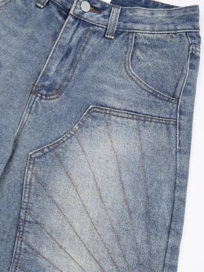 Unisex traperice kratke hlače - vintage oprane, izlizane, ravnog kroja, duljina pet inča, 85% pamuka