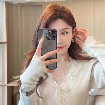 Cardigan pulover cu decolteu în V, croială Slim, mâneci lungi, detalii brodate, amestec din fibre sintetice (poliester) - Toamnă 2024