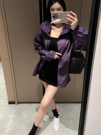 Geacă cu glugă pentru protecție solară, unisex, bloc de culoare, respirabilă, croială lejeră; UPF50+, rezistentă la apă, mâneci lungi, fermoar