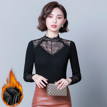 Naiste pikkade varrukatega slim-fit topp viskoosi-poliesteri-elastaan segu, poolkõrge krae, sügisel 2024