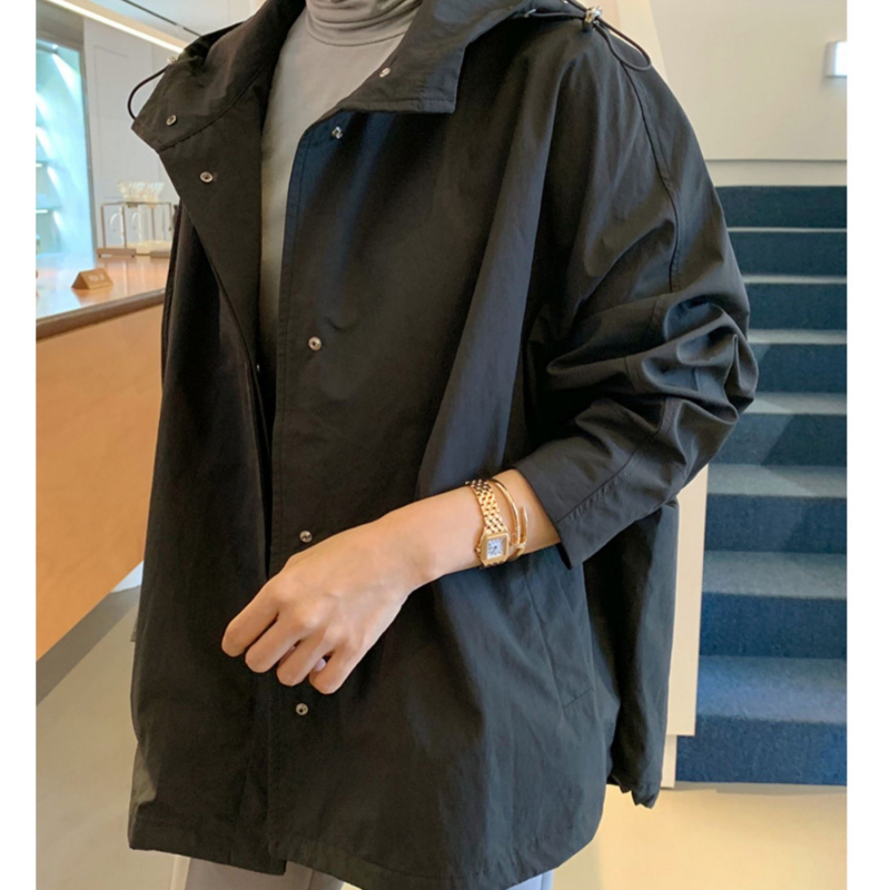 Kabát chenille anyagú spandex-szövettel, POLO gallér, Royal Sister Wind stílus