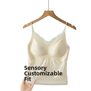 Nailoniline kamisool Mulberry siidist vooderduse; täis tass; õhuke vormitud tass; nööpude puudub; kinnitatud õlad; kogu aasta