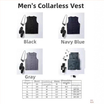 Poiste pük vest XM2212 — õhuke, korea stiilis, polüesterkangas, 50 g sule täidis, sule sisaldus 91–95%, kapuutsita, sobib neljale hooajale