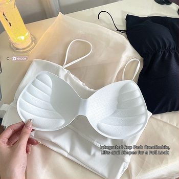 Naiste strapless top rinnaku padja, hingav, higijiline, mugav – Ice Silk nailon, täis tass, õhuke kujundusega kauss