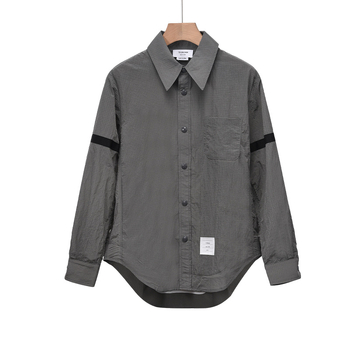 TB Browin päikesekaitse triiksärk triibulise mustriga, krae, polüesteri segu, ühe rivi nööpidega