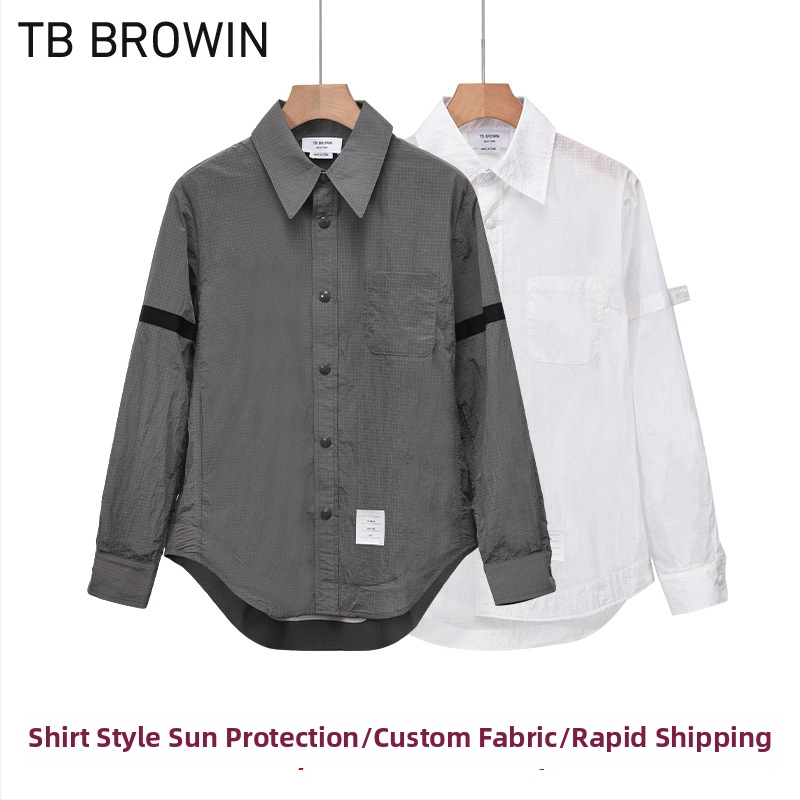 Triibuline päikesekaitsesärk kraega, Korea stiilis, 3D taskud, polüesteri segu 95%