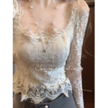 Siled top varrukatega, ümmarguse kaela ja flutter-varrukatega, 95% polüester