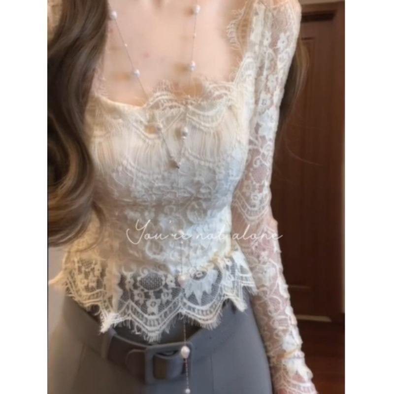 Siled top varrukatega, ümmarguse kaela ja flutter-varrukatega, 95% polüester