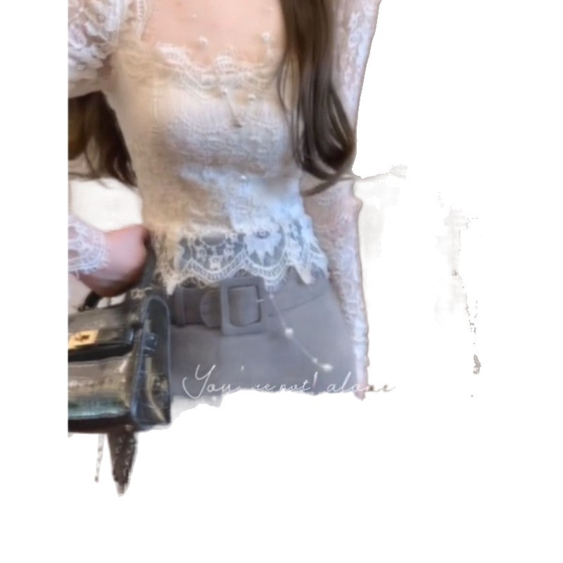 Siled top varrukatega, ümmarguse kaela ja flutter-varrukatega, 95% polüester