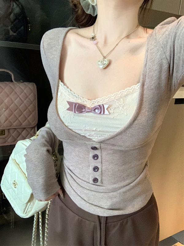 Naistele pikkade kätega kapuutsiga T-särk, pitsilise sisetusega motiiv, modal-elastaan kangas, kitsas lõige, lühike pikkus 40–50 cm