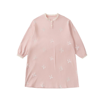 Tüdrukutele sametist ööriietus, pikkade käistega öökleit, ühetooniline, 90% polüester, pehme viimistlus, kevad-sügis, alates 8. eluaastast